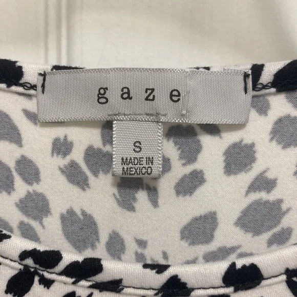 Gaze Bodysuit Size S Animal Print Brown Tan Casual Long Sleeve very soft95% Poly - Picture 2 of 6